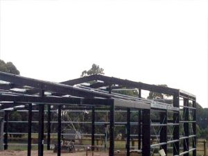 steel frame shed